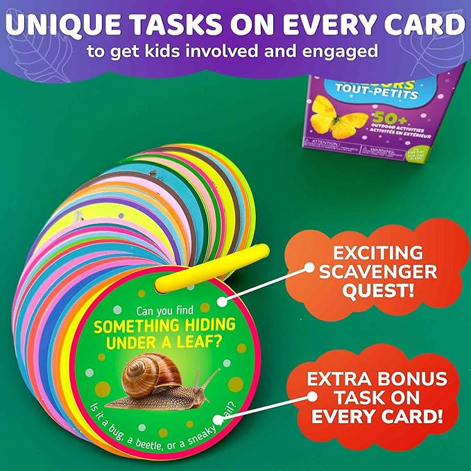 QUOKKA Scavenger Hunt Game for Toddlers 3-5 – 50 Toddler Activities Outdoor Cards Game Set - Fun Educational Play for Preschool Boys and Girls and Early Development