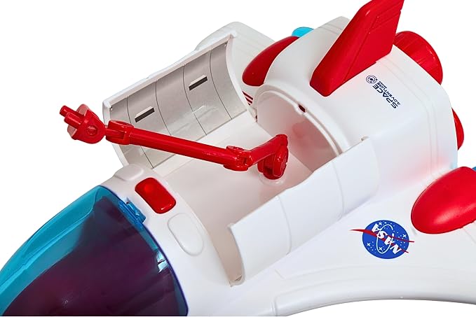 Space Adventure Space Shuttle Playset Light & Sound Shuttle with Hover Scooter & 2 Astronaut Figures, Plastic Space Toy & Collectible for Kids Ages 3+