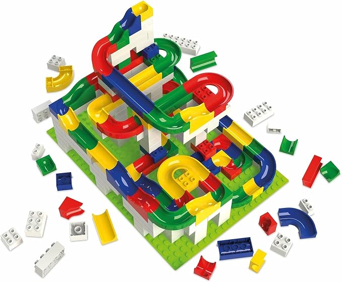 Hubelino Marble Run - 200-Piece Big Building Box - The Original! Made in Germany! - Certified and Award-Winning Marble Run - 100% Compatible with Other Building Sets