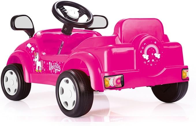 DOLU Pedal-Powered Unicorn Ride-On Car, Magical Kids Toy Vehicle with Built-in Horn, Indoor/Outdoor Riding Fun for Toddlers Ages 3+ Years