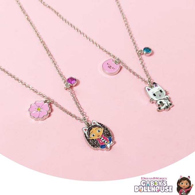 LUV HER Gabby's Dollhouse BFF Necklace Set, Gabby and Pandy Paws Girls Friendship Gift for Ages 3+