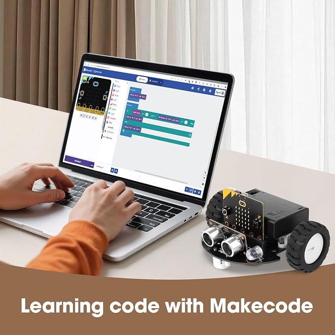 ACEBOTT Robotics for Kids Ages 8–12 12-16, Smart Robot Car Kit Compatible with BBC Micro:bit V2,STEM Toys Coding Robot Kit Compatible with LEGO,Gift for Kids and Teens(Included Micro:Bit)