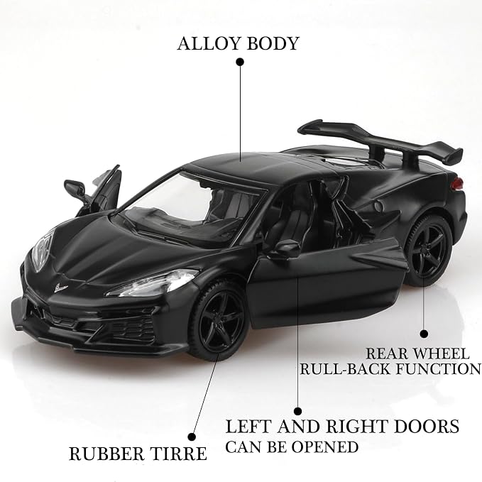 TOKAXI 1/36 Scale Chevrolet Corvette C8 Diecast Cars Models,Pull Back Vehicles Corvette C8 Toy Cars,Cars Gifts for Boys Girls