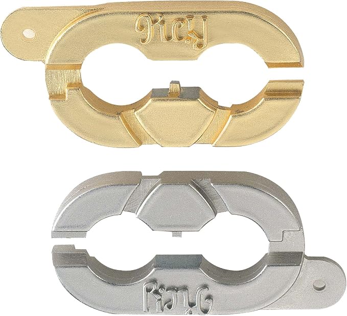 Bepuzzled Keyring Hanayama Cast Metal Brain Teaser Puzzle (Level 2) Puzzles For Kids & Adults Ages 12 & Up