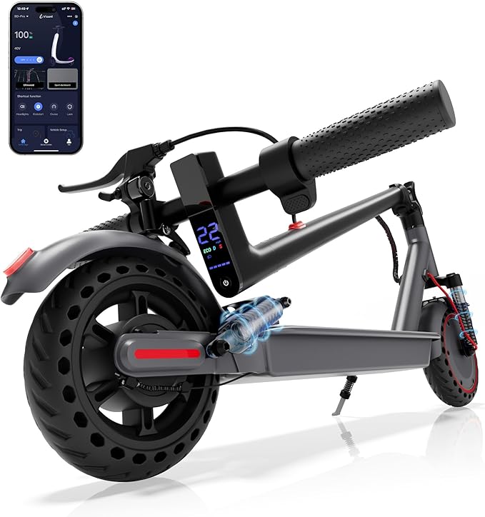 Aovowheel Electric Scooter for Adults, Folding E Scooter with 350W/500W Motor 16/24 Mph Top Speed, Max 19-23 Miles Long Range, 8.5''/10''/14''Tires Commuting Scooters with Dual Brakes System, APP