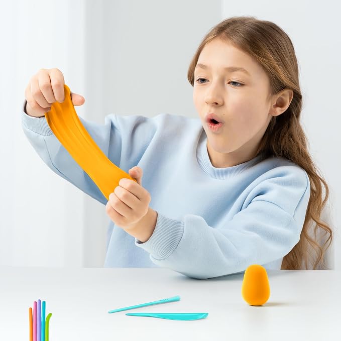 HEY CLAY Colorful Modeling Air Dry Clay for Kids 6 cans with Fun Interactive Instructions App - Kids Activities Age 3+ (Dog Story: Shepherd, Bull Terrier, Yorkie)