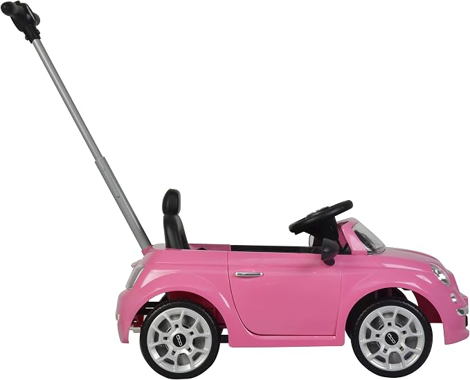Best Ride On Cars Fiat 500 Push Car, Pink