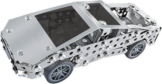 Metal Model Car Kit for Adults - DIY Stainless Steel Puzzle - 3D Mechanical Engineering Toy, Inspired Collectible, Stem Building Set for Kids, Teens & Men