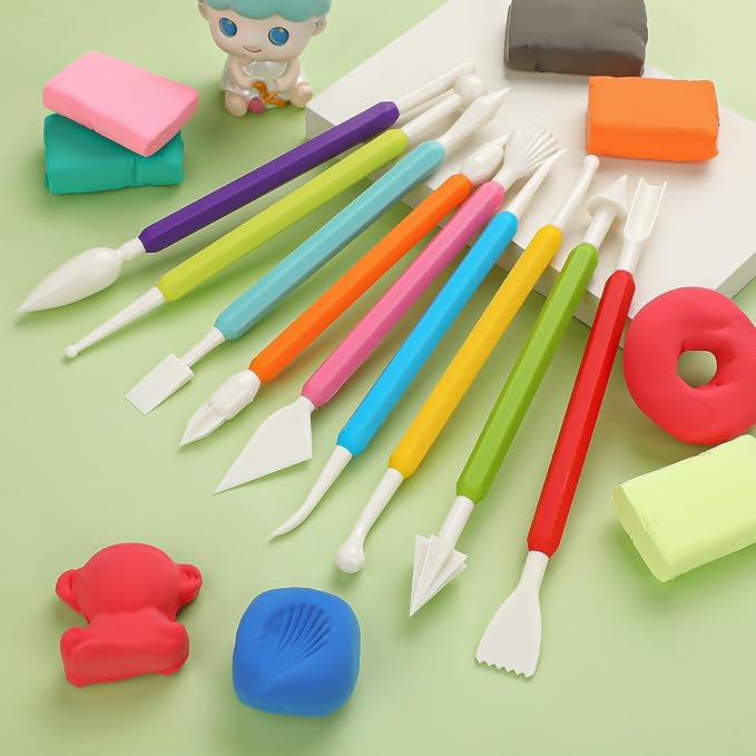 36PCS Clay Sculpting Tools, Double Head Air Dry Clay Carving Tools Kits for Kids and Adults, Sculpting Tools for Clay Sculpey, Modeling Clay Ideal, Air Dry Clay and Shaping
