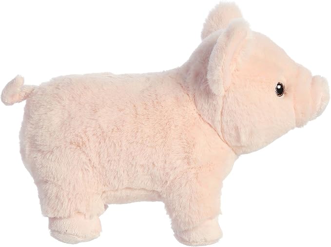 Aurora® Responsibly Made Eco Nation™ Pig Stuffed Animal - Ideal for Playtime Adventures - Perfect for Birthdays or Just Because - Pink 9.5 Inches