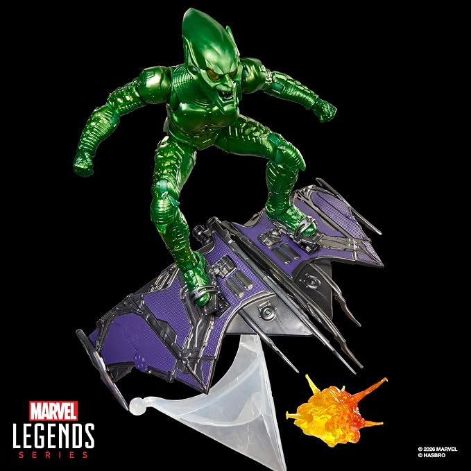 Marvel Legends Series Green Goblin, Spider-Man: No Way Home Deluxe 6 Inch Action Figure Set with Original Goblin Armor and Glider