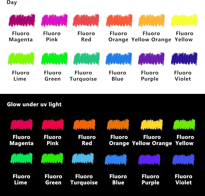 Artecho Neon Oil Pastels Set of 12 Colors, Soft Oil Pastels for Art Painting, Drawing, Blending (10 x 70 mm)
