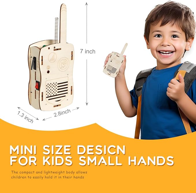 STEM Toys Science Kids Walkie Talkies for 6 7 8 9 10 11 12 13 14+ Years Old Boys Girl Teens Gift Ideas DIY Birthday Gifts Building Crafts Kit
