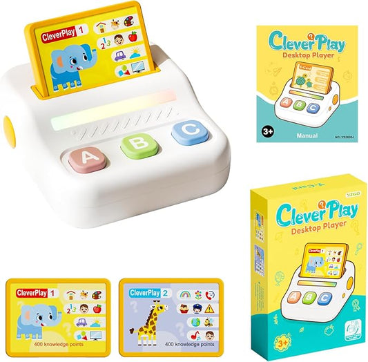 Learning Toys for Kids Ages 3-5, Educational Quiz Game with 800 Q&A Questions, Montessori Brain Training Activity, Autism Sensory Speech Therapy Gift for Preschool Boys Girls