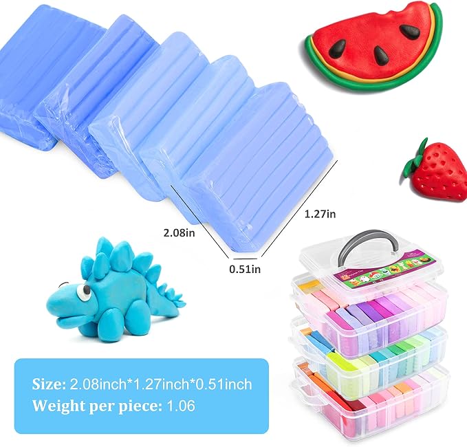 Cyajm 72 Colors Polymer Clay Kit, Non-Toxic Oven Bake Clay, Soft Modeling Clay for DIY Jewelry Making, Mini Sculptures, Art Craft Projects, Ideal Gift for Kids Adults Beginners Craft Lovers