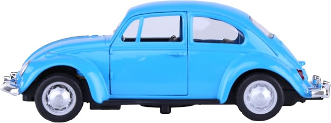 Berry President 1967 Classic Beetle Bug Vintage 1/32 Scale Diecast Metal Pull Back Car Model Toy for Gift/Kids (Blue)