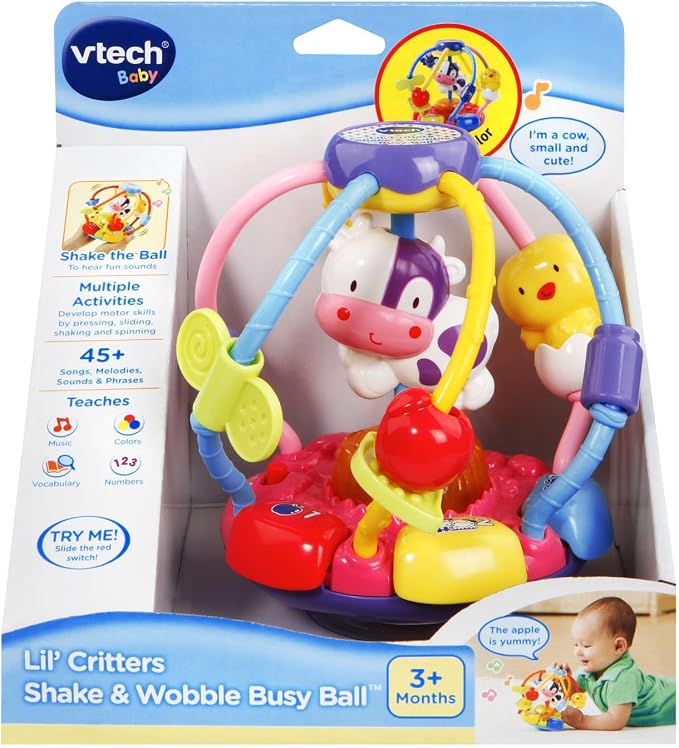 VTech Baby Lil' Critters Shake and Wobble Busy Ball, Purple