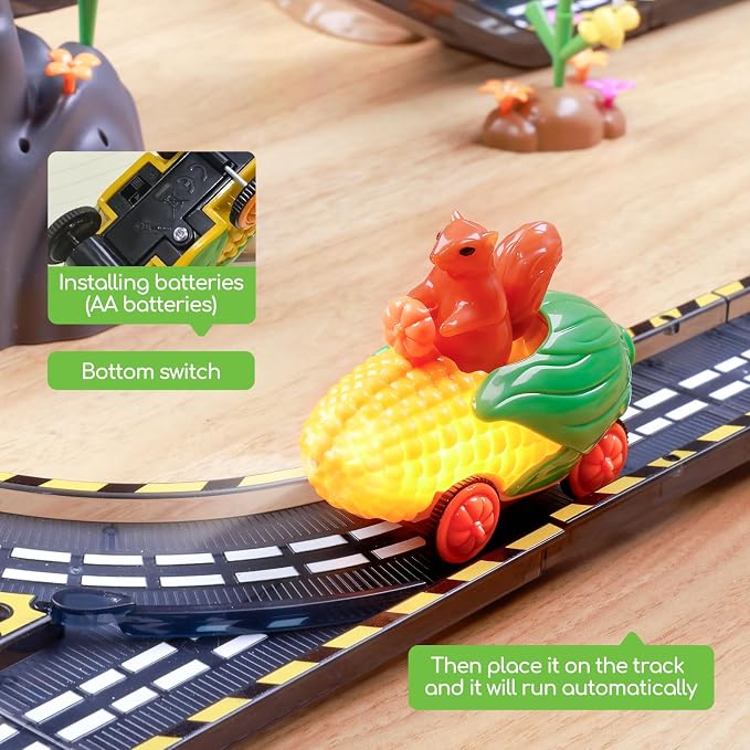 Magnetic Tiles Car Track Set,Flower Garden Building Toys for Toddlers Girls 3-5,Magna Tiles Race Car Tracks DIY Road Games Playset with Bridge for Kids Ages 4-8 Year Old Boy Gift, 153PCS