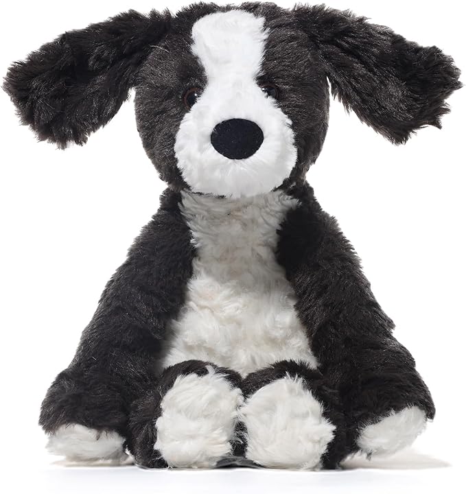 Dog Stuffed Animals Douglas Border Collie Dog Plush Toy 9.4-Inch Soft and Premium Puppy Plush Toy Gift for for Babies Children Adults,Black and White,Companionship