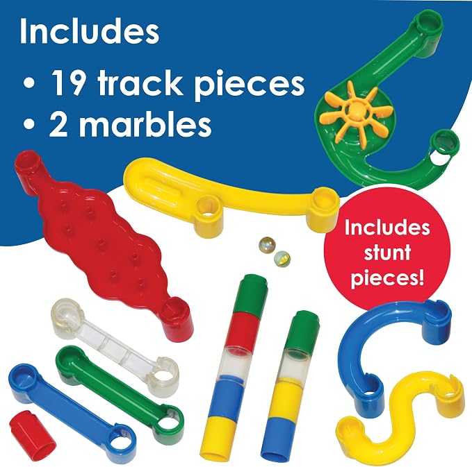 MindWare Marble Run Regular Add-On Set – Expansion Pack for Marble Run Building Toy, 50 Durable Interlocking Pieces, Ages 4 and Up
