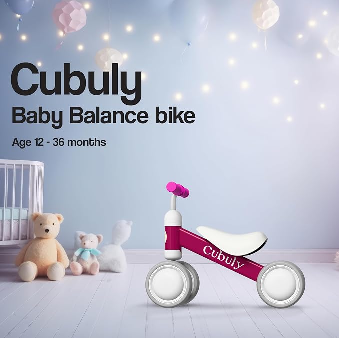 Baby Balance Bike for 1-3 Year – First Birthday Boy Girl Gifts 12-36 Month Mini Bike|Colorful Lighting Wheels|Ride on Toys |Toddler Balance Bike 1-3 Indoor/Outdoor Bike