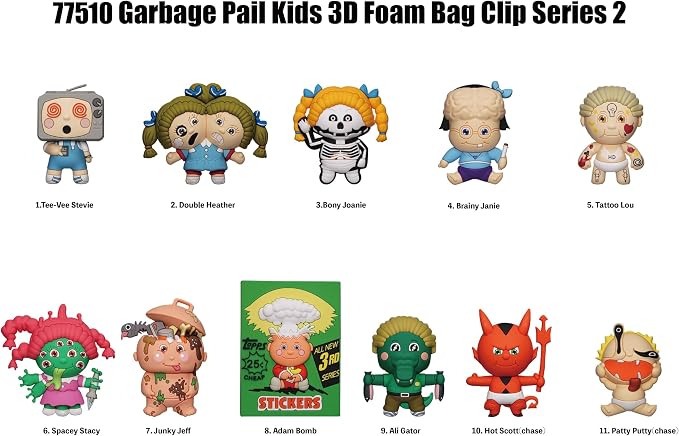 Monogram boys 3d Foam Bag Clip