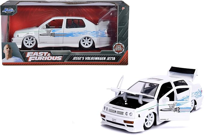 Jada Toys Fast & Furious 1:24 Jesse's Volkswagen Jetta Die-cast Car, Toys for Kids and Adults, White (99591W)