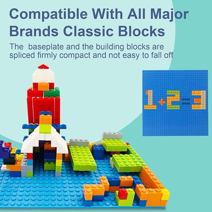 Building Bricks Compatible with Lego Classic, 500 Pieces Basic Bulk Building Blocks in Random Color