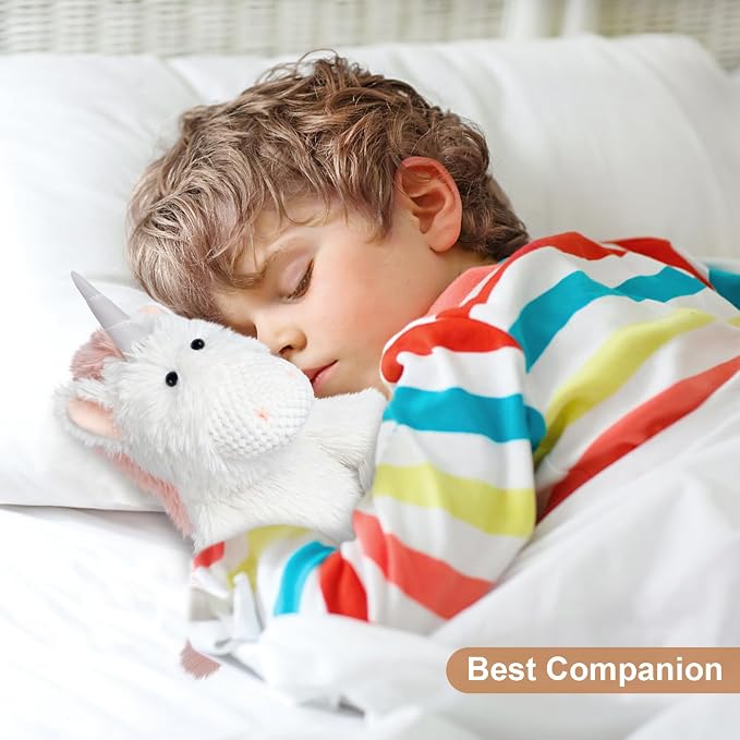 SuzziPals Coolable Warmable Unicorn Stuffed Animal, Microwavable Stuffed Animals Heating Pad for Soothing & Relaxation, Lavender Plushies for Stress Relief, Stuffed Unicorn Gifts for Girls