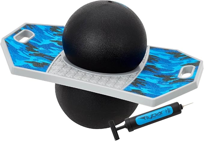 Flybar LED Pogo Trick Ball for Kids Balance Bounce Board w/Anti-Slip Deck