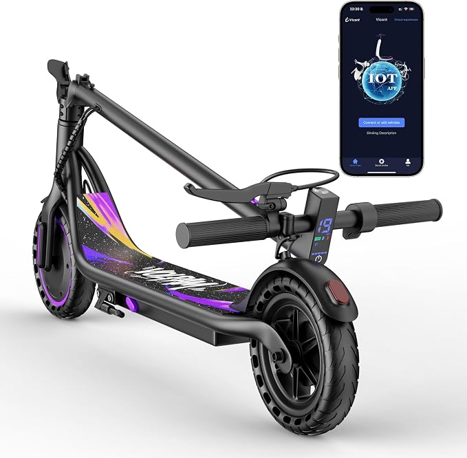 VOLPAM Electric Scooter, 350W/500W/800W/1000W/250W Powerful Motor & 19/22/ 9 MPH Top Speed, 16-28-10 Miles Long Range, Folding E Scooter Choice