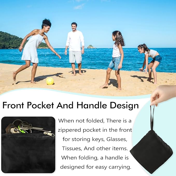 INVODA Mesh Beach Bag Drawstring Beach Backpack Foldable Toy Organizer Bag Shell Adjustable Straps Large Capacity Swim Bag