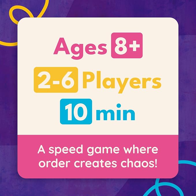 Brooke & Joy Games - Speed Swap Chaos – Where Order Creates Chaos! Fast, Fun Family Card Game for Kids, Teens & Adults, Easy to Learn, Perfect for Game Night & Travel, 10-Minute Party Game, Ages 8+