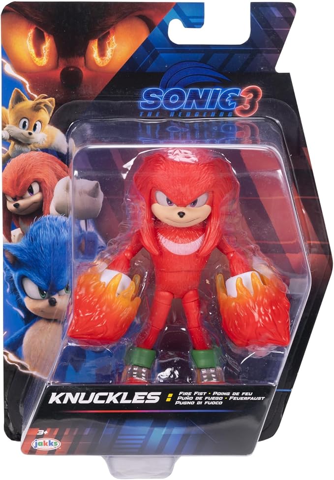 Sonic 3 The Hedgehog The Movie - 5" Knuckles Action Figure - Articulated Figure - Jakks Pacific