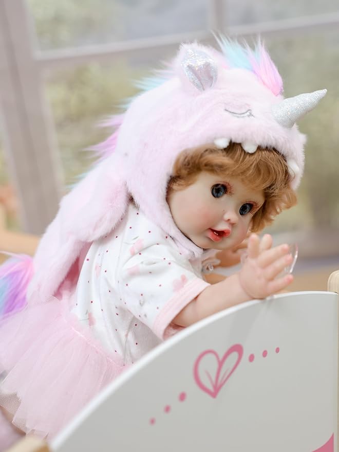 Reborn Baby Dolls, 18 Inch Large Realistic Hand-Rooted Hair Lifelike Baby Dolls with Accessories for 3+ Year Old Girls Gifts, Pretend Play, Collection
