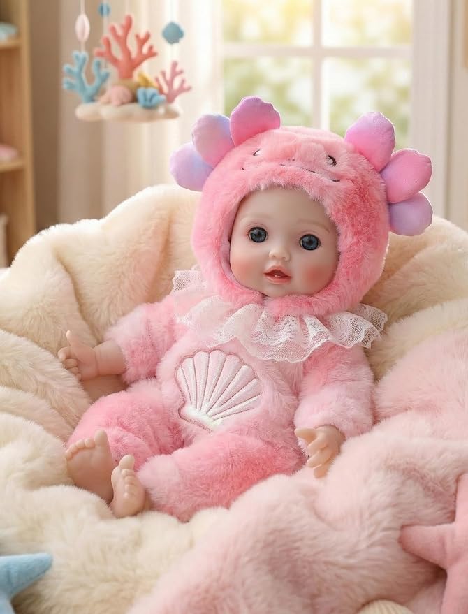 Baby Doll, 15 Inch Realistic Soft Body Baby Doll Real Life Baby Dolls with Accessories, for 3+ Year Old Girls, Pretend Play, Collection, Gift-Ready (Pink)