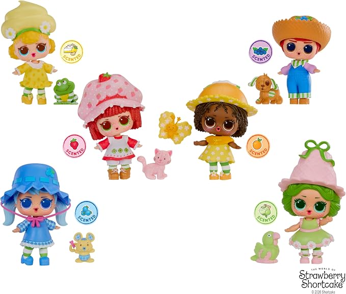 LOL Surprise Loves The World of Strawberry Shortcake Tots with Scented Dolls, Pets, and Transforming Strawberry House Playset – Gift for Kids Ages 4+