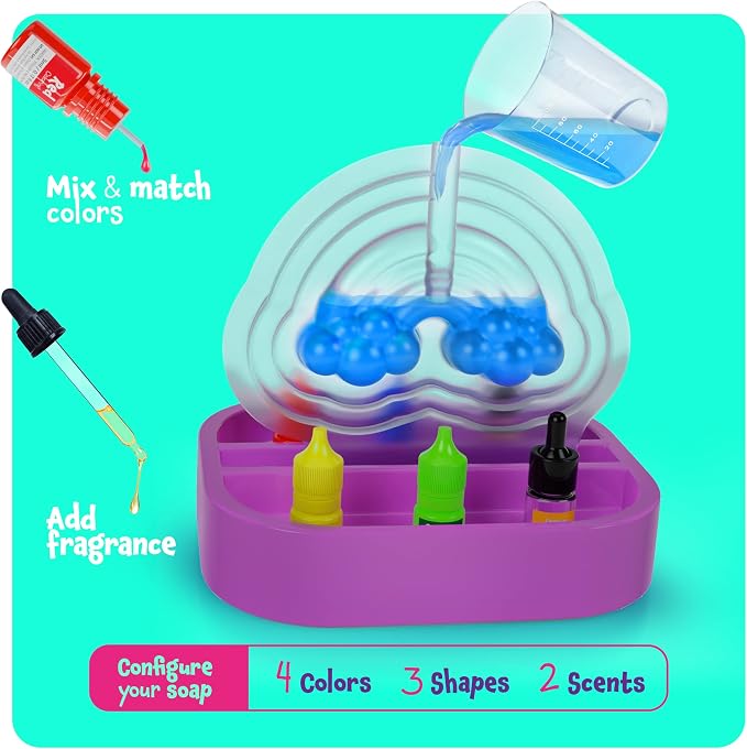 Dan&Darci Unicorn Soap Making Kit - Girls Crafts DIY Project Age 6+ Year Old Kids - Unicorn Girl Birthday Gifts - Science Activity Teenage Gift - Make Your Own Soap - Craft Toys Ages 6 7 8 9 10 11 12