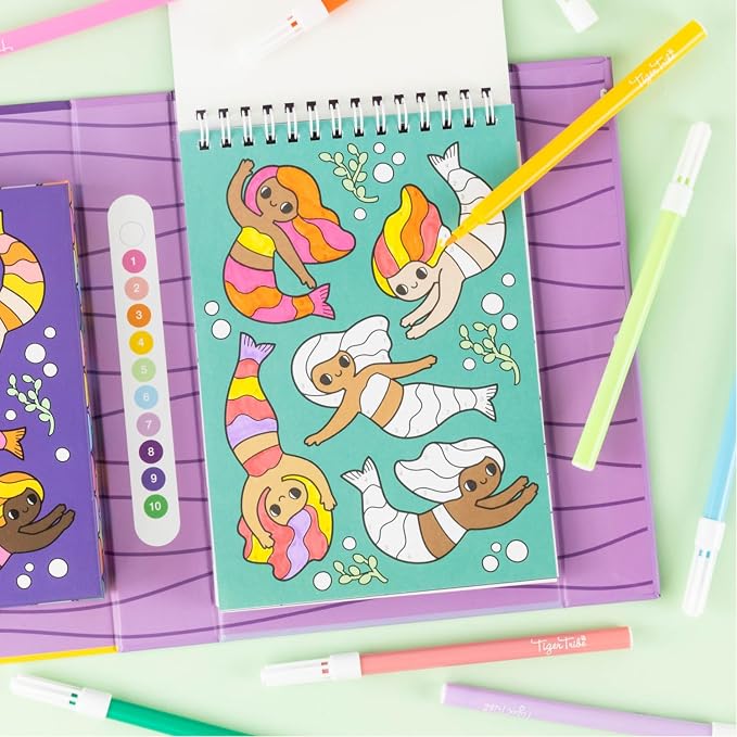 Tiger Tribe: Unicorn Dreaming Color by Numbers - Fun Coloring Activity Set for Kids 4+, Early Numeracy Skills, Includes Markers, Portable, Great Gift Idea