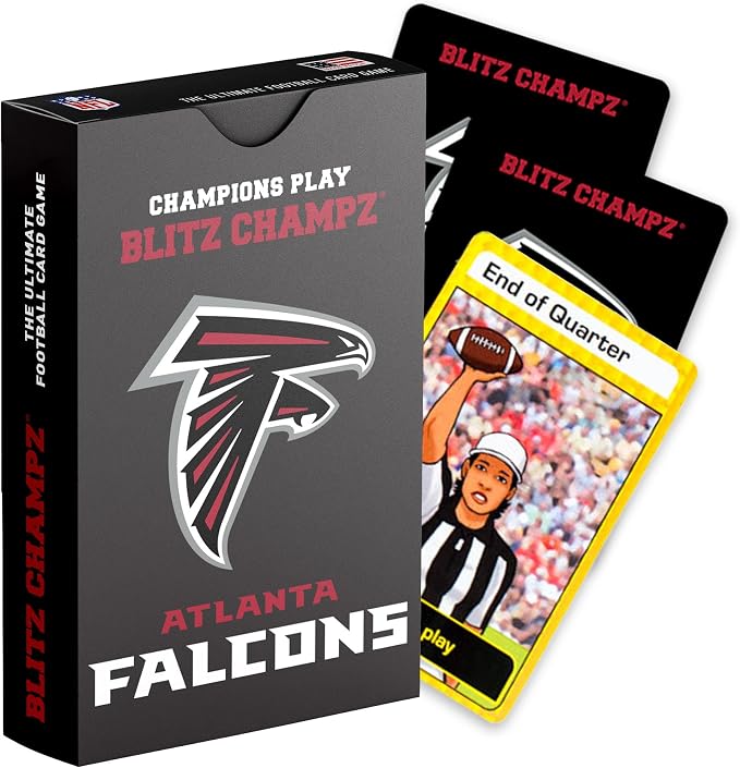 Blitz Champz Atlanta Falcons – Officially Licensed NFL Playing Cards & Falcons Gifts for Men & Women, Fun Travel Card Games for Adults & Kids Ages 7+, Camping Games for Friends & Family Game Night