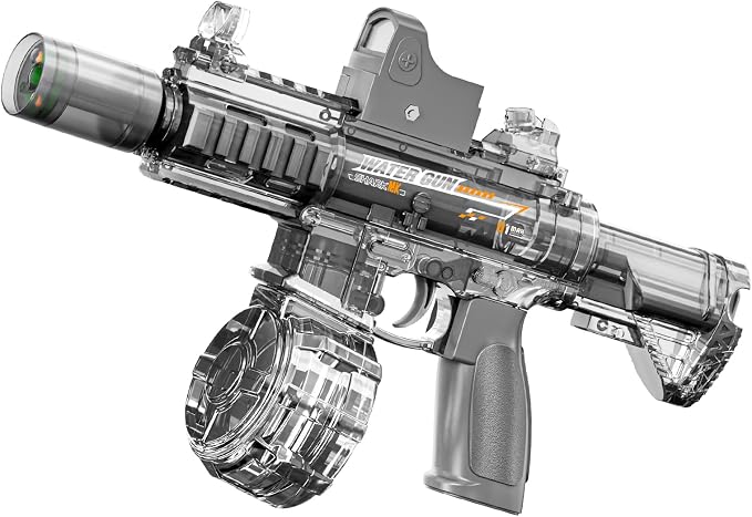 Electric Water Gun for Kids and Toddlers 3+,Rechargeable,Automatic Squirt Watergun with LED,Pool Party Toys ideal Gift for Summer Fight Shot Game,Long Range,Spray Electric Water Guns (Small,Mini M416)