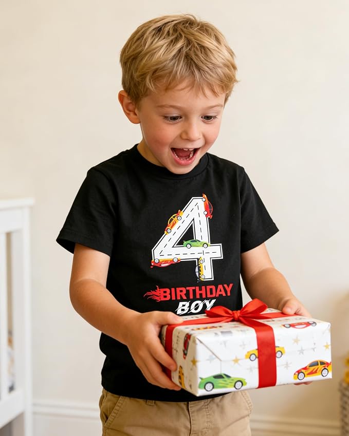 Lovekider 2-5 Years Birthday Boy Shirt Construction Party T-Shirts Excavator Cotton Short Sleeve Tee Dark Grey