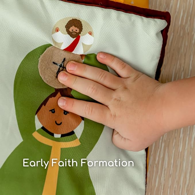 "Where is Jesus" Interactive Quiet Book for Young Believers - Discover Catholic Teachings with Engaging Exploration - Fun and Educational Tool for Early Faith Formation - Perfect Baptism Gift for Kids