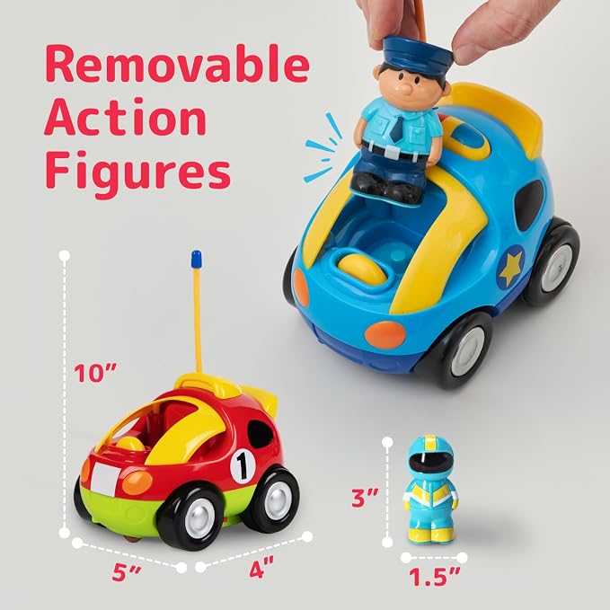 PREXTEX Remote Control Car for Toddlers (Police/Race Car)