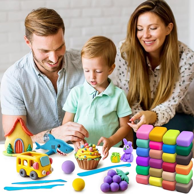 Air Dry Clay 170 Colors, Modeling Clay for Kids, DIY Molding Magic Toy with Tools, Gift for Kids Boys Girls