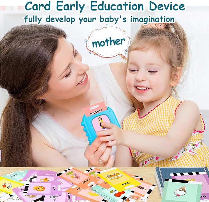 Talking Flash Cards, Kids Toddler Flash Cards with 510 Sight Words, Autism Sensory Toys, Speech Therapy Toys, Learning Educational Toys Gifts for Age 3 4 5+ Years Old Boys and Girls (Dinosaur Green)