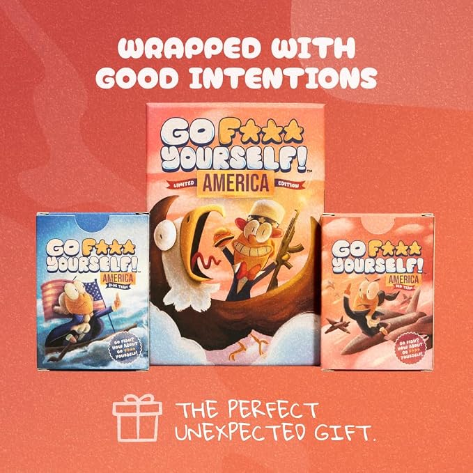 Go F Yourself America Red & Blue! – The Grown Up Go Fish Card Game You've Always Wanted | Hilarious Party Game for Grown Ups, 2+ Players | 104 Cards, 26 Unique Pairs Edition