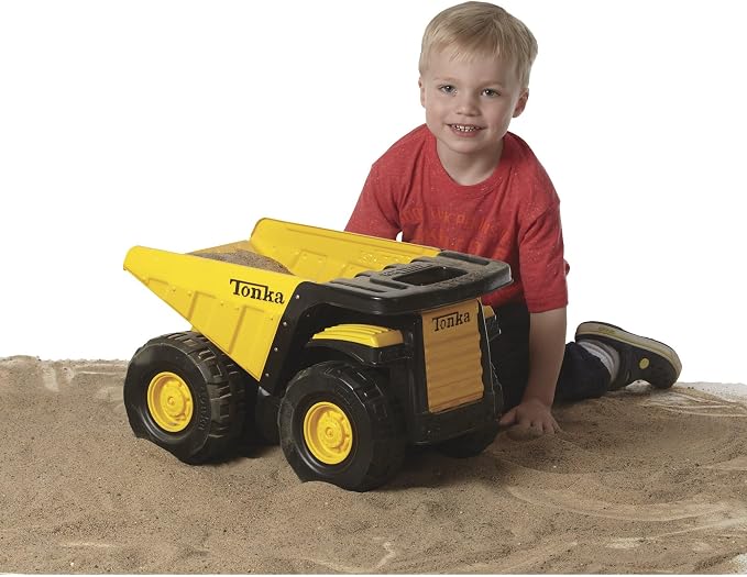 Tonka Toughest Mighty Dump Truck, Yellow, (L x W x H) 12.00 x 19.00 x 10.75 Inches