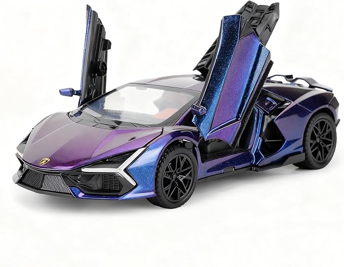 BDTCTK 1/32 Comapatible for Lamborghini ‌Aventador LP700-4 Model Car, Zinc Alloy Diecast Pull Back Toy Cars with Sounds and Lights Vehicles for Kids Boy Girl Gift (Blue)