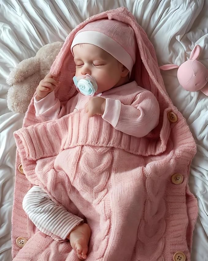JIZHI Lifelike Reborn Baby Dolls - 18 Inch Realistic-Newborn Baby Dolls Girl Handmade Real Life Baby Dolls with Clothes for Kids Age 3+